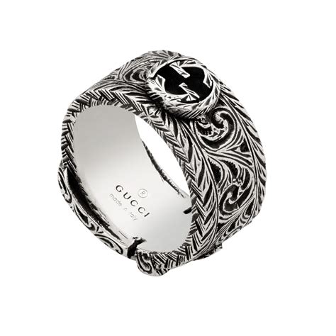 mens gucci interlocking g ring|gucci garden snake ring.